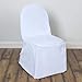 Efavormart 50pcs Round Top White Polyester Banquet Chair Covers Linen Dinning Chair slipcover for Wedding Party Event Catering