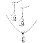 Luxury 18k Solid Gold Diamond Jewelry SETS 4 carat Diamond Earring Necklace SETS HANDMADE Masterpiece Designer Jewelry 8mm Diamond Solitaire Jewelry Set 4 ct Birthday Graduation Anniversary