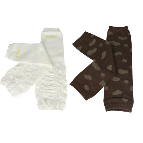 Wrapables Colorful Baby Leg Warmers (Set of 2) - Animal Print & Ruched