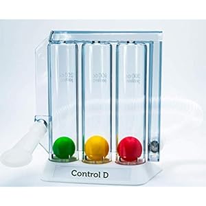 Control D Spirometer 3 Ball Lung Exerciser, Hygenic, Washable Respiratory Exerciser Respirometer,Pack of 1,Multicolor