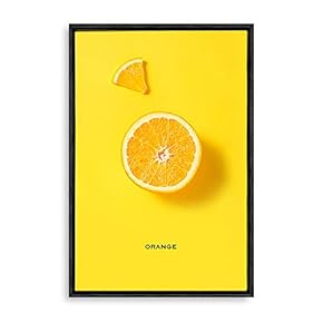Framed Canvas Wall Art for Living Room, Bedroom Cute Fruits Children Room Canvas Prints for Home Decoration Ready to Hanging - 16x24 inches