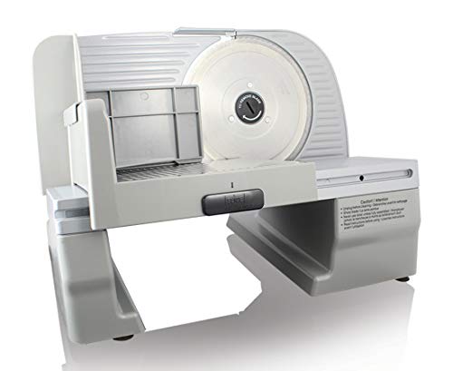 Chef'sChoice 607 Premium Electric Food Slicer with Tilted Food Carriage for Fast and Efficient Slicing with Removable Blade for Easy Clean, 7-inch, Silver