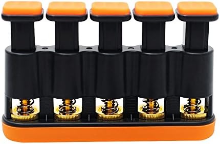 Hand Exerciser Finger Strengthener Finger Master for Arthritis,Guitar Practice, Rock Climbing Training and Sports &amp; Trigger Finger Training (orange)