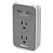 Huntkey 2-Outlet Wall Mount Cradle with Dual 2.1 AMP USB Charging Ports, SMD407 primary