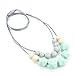 Lofca Silicone Teething Necklace for Mom to Wear-Great Baby Teething Toys-100% BPA Free Chew Beads-Stylish & Natural Breastfeeding Nursing Necklace for Soothing Pain Relief-'Claire'（Mint）