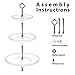 Klikel 3 Tiered Serving Stand - Gold Metal Rod With White Serving Trays - Round Platter Stand And Buffet Server - Kitchen Décor And Storage Solution