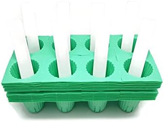 Fanycte Seedling Starter 160 Cells Seedling Starter Trays for Seed Germination +8 Plant Labels (160, 1-cell Trays) Pattern for Gardening, Greenhouses, and Hydroponics
