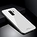 Ldea Galaxy S9 Plus Case, Silicone Shockproof Tempered Glass Back Cover Shell (White)