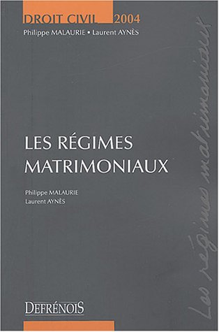 Les  régimes matrimoniaux