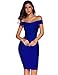 Meilun Women's Rayon Strap V-Neck Bandage Bodycon Party Dress (L, Blue-2)