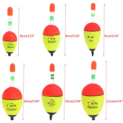 JSMH Angelposen 5g/10g/15g/20g/25g/30g Bobber Salzwasserflotte Zubehör Fisch Tackle Pose Werkzeug – Bild 5