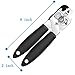 BIBTIM Can Opener Manual Smooth Edge and Heavy Duty, Build in Durable Bottle Opener and Lid Lifter (8 inch)