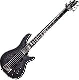Schecter Hellraiser Extreme-5 5-String Bass Guitar, See-Thru Black Satin