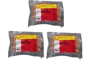 CREOLE FOODS Comeaux's Pork Boudin (Pack Of 3) - Authentic Cajun Delight, Perfect for Any Meal, Perfect for grilling and Frying, Geaux Eat More Boudin