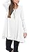 Floral Find Women Long Sleeve A-line Tunic Top Scoop Neck Loose Fit Blouse Shirt Flowy Layered Hem (White, X-Large)