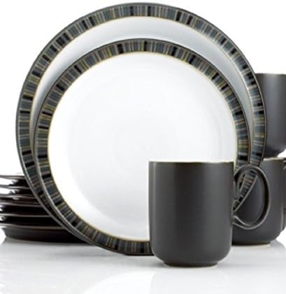 Denby Dinnerware, Jet Stripes 12 Pie Stripes