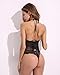 KissLace Women Sexy Lace Mesh Bodysuit Straps Sleeveless Backless One Piece Exotic Lingerie Teddy Black S