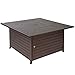 Best Choice Products BCP Extruded Aluminum Gas Outdoor Fire Pit Table With Cover