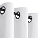 H.VERSAILTEX White Curtains 72 inches Long for Living Room Thermal Insulated Window Treatment Panels/Drapes - (White Color) - Set of 2 - Grommet Top