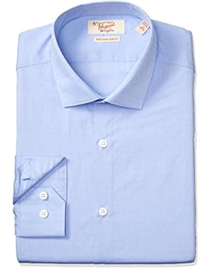 Men's Slim Fit Chambray Dobby Dress Shirt