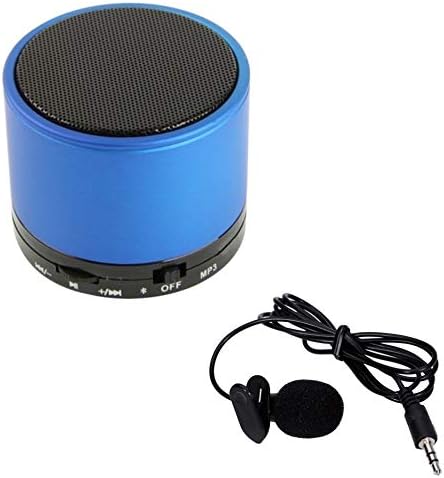 Captcha Lavalier Noise Cancelling Mini 3.5MM Jack Microphone & S10 Bluetooth Portable Speaker for Android/iOS Devices (Color may vary)