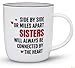 Triple Gifffted Best Sister Ever Coffee Mug & Socks, Gifts for Little Big Sisters from Brother, Birthday Presents Ideas, Valentines Mothers Day Christmas, to younger older sibling, Ceramic Cup 380ML