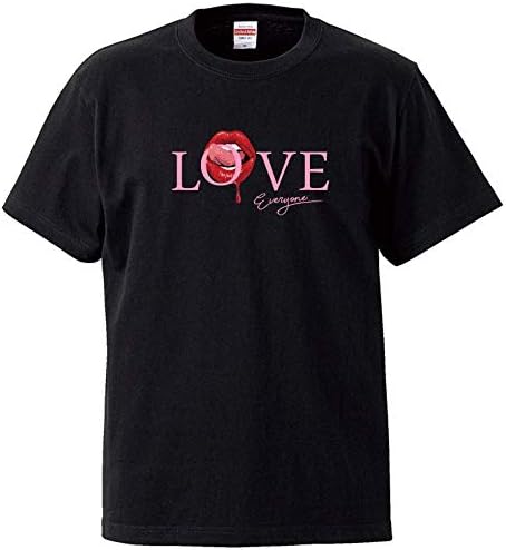 Amazon Lindwurm Tシャツ メンズ 半袖 おしゃれ Love リップ 唇 赤 ロゴ ペア クルーネック Uネック ユニセックス 男女兼用 プリントtシャツ Tシャツ カットソー 通販