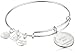 Alex and Ani Women's - Spiral Sun Expandable Charm Bangle Bracelet Shiny Silver Bangle Bracelet One Size