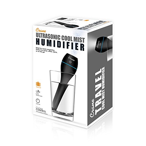 Crane USA Travel Cool Mist Humidifier, Black - Thumbnail 6