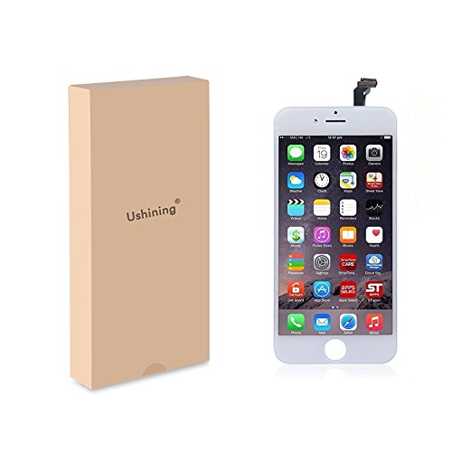 USHINING LCD Display Touch Screen Digitizer Complete Assembly Replacement for iPhone 6 4.7 inch White, Free Repair Tools