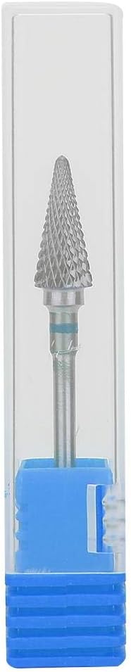 Nail Drill Bit, Tungsten Steel Nail Art Manicure Drill Bits Electric Pedicure Manicure Grinding Head Accessories(Blue)