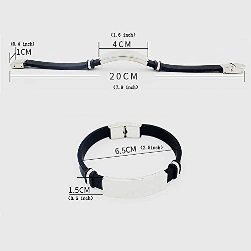 fanwenfeng Basketball Player Star Inspirational Personal Logo Adjustable Wristbands Power Balance Sport Silicone Bracelet 2 Pcs (Kobe)