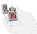 Zippo Rolling Stones Made in England Pocket Lighter, Satin Chrome