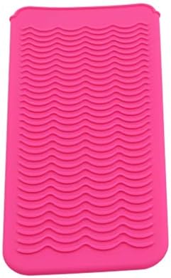 JOOFFF Hair Straightener Pouch Heat Resistant Mat Silicone Pouch for Hot Styling Tools,Rose Red