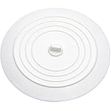 Mudder Silicone Tub Stopper Drain Plug for Kitchens, Bathrooms and Laundries 6 Inches (White)