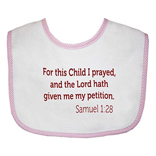 Hath Given Me Petition. 1:28 Cotton Baby Terry Bib Gingham Trim, One Size