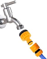 lvzhen Set of 4 Garden Hose Connectors 2in1 Tap Fittings Quick Connector view 6