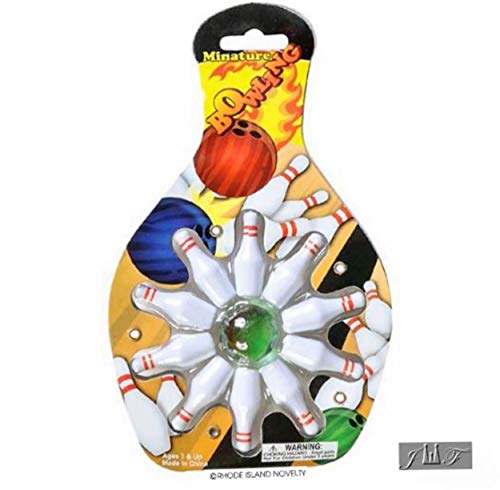 JEWELS FASHION Cute Mini Bowling Set of 10 Pins and 1 Ball (1 Pack)