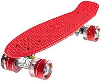 Ridge 22" Retro Mini Cruiser Skateboard with LED Wheels
