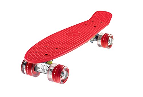 Ridge 22" Retro Mini Cruiser Skateboard with LED Wheels