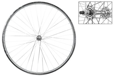 Wheel Master Front Bicycle Wheel 26 x 1.75/2.125 36H, Steel, Bolt On, Silver, 5/16
