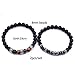 Joan Nunu 2PCS Black Beads Bracelet Set for Men Women Healing Energy Bracelets Handmade Jewelry