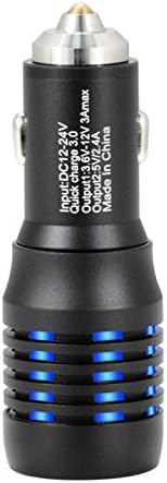 Car Charger,Ptalor Blue Led BackLight-Emitting Dual USB Quick Charge 3.0 Output Adapter For Apple Iphone7 6 Plus/Ipad/HTC/LG/ And Almost Android Phone Tablet Others Devices