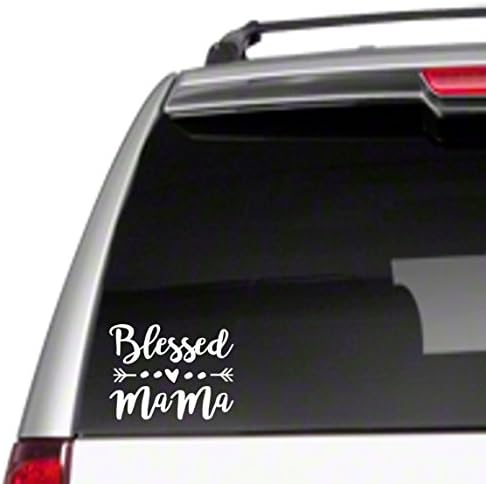 Blessed Mama #2 Arrow 6" Car Vinyl Sticker Decal family kids proud mother family mom cubs momma bear Christian God thankful grateful faith love heart cute shower gift wife pregnant newborn *D32*