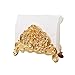 Nerien Vintage Metal Napkin Holder, Collection Tabletop Paper Napkin Stand, Retro Napkin Freestanding Organizer, Tissue Dispenser for Home Kitchen Indoor Outdoor Decor, Gold Vine Flower
