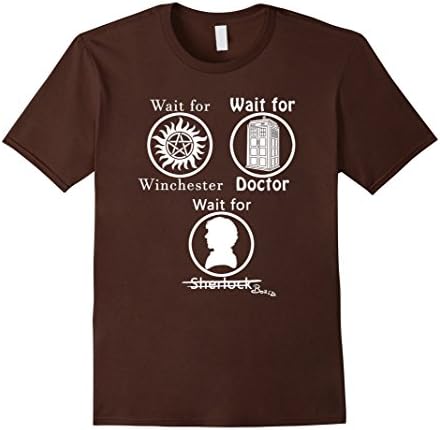 Mens Superwholock shirt Funny I Am Super Who Locked Costume Medium Brown