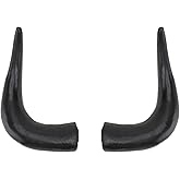 SEWACC 1 Pair Plastic Ox Horn Bulls Horns Imitation Ox Headdress Halloween s Headband Hair Hoop Cosplay Devil Hair Accessory for Halloween Party