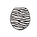 ULTNICE 3pcs Zebra Bathroom Mat Flannel Lid Toilet Cover Set
