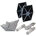 Star Wars (Set of 12) Hotwheels Starships Spaceship Models Toy Set Figures and Stands Mattel Millennium Falcon