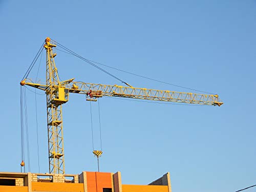 Home Comforts Peel-n-Stick Poster of Jib Crane Crane Hoisting Construction Vivid Imagery Poster 24 x 16 Adhesive Sticker Poster Print